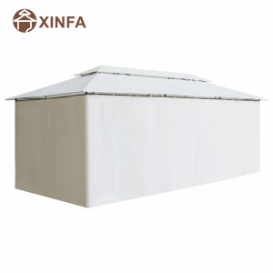 Copertă de copertină de grădină de lux din curtea din curte în aer liber cu putregaiul din aluminiu perdea