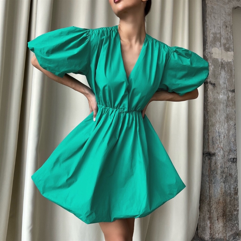 Rochie cu mânecă scurtă 2023 rochie prințesă cu mânecă lanternă