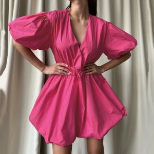 Rochie cu mânecă scurtă 2023 rochie prințesă cu mânecă lanternă