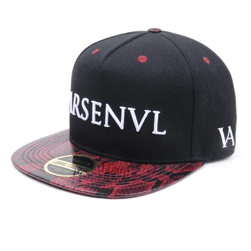 Angro -design de dans de stradă hip hop flat factură pălării personalizate broderieneagră snapback