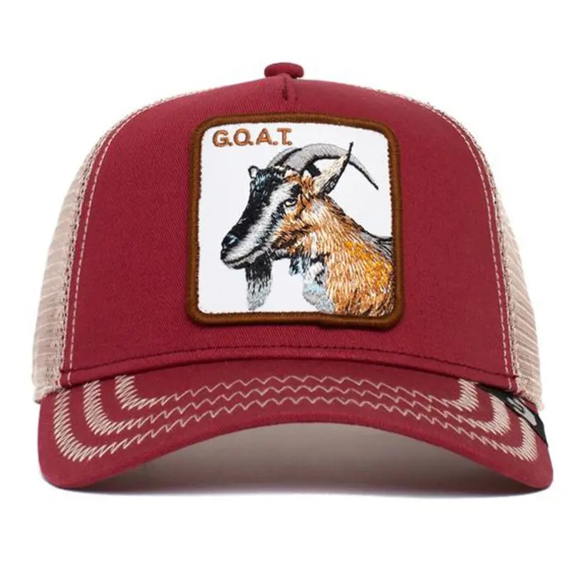 Controlul personalizat cu logo personalizat animal de desene animate cu plasă de plasă brodată pălărie de camionetă