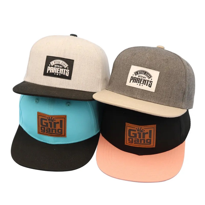 Fashion Boy Dimensiune mică Etichetă privată Patch Hip Hop Pati personalizate pentru copii \\ logo -ul snapback Caps pentru copii pentru copii