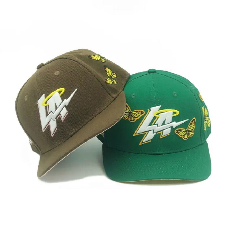 Custom 6 Panou 3D Brodery Logo Microbend Brim Baseball Cap pentru bărbați