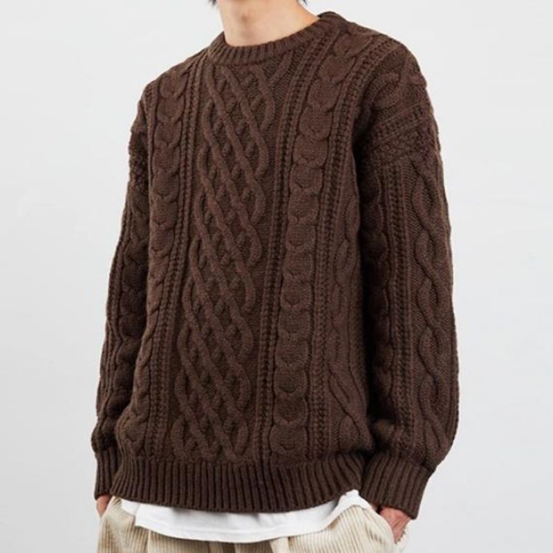 Culoare solidă Jumper Elegant Jumper Tricotat Men