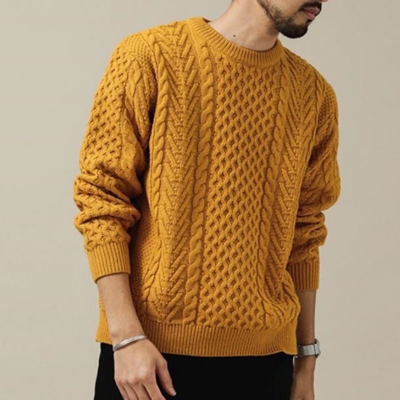 Culoare solidă Jumper Elegant Jumper Tricotat Men