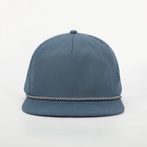 OEM Custom Design Logo 5 panou clasicnestructurat laser Plain Blank Cut 5 Panou Perforated Gorras Nylon Hat