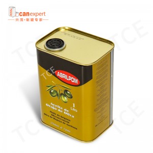 2L3L4L5L Food Grad Dreptuncular Extra Virgin Olive Oil Tin Canitre dreptunghiul de gătit ulei de gătit cositor