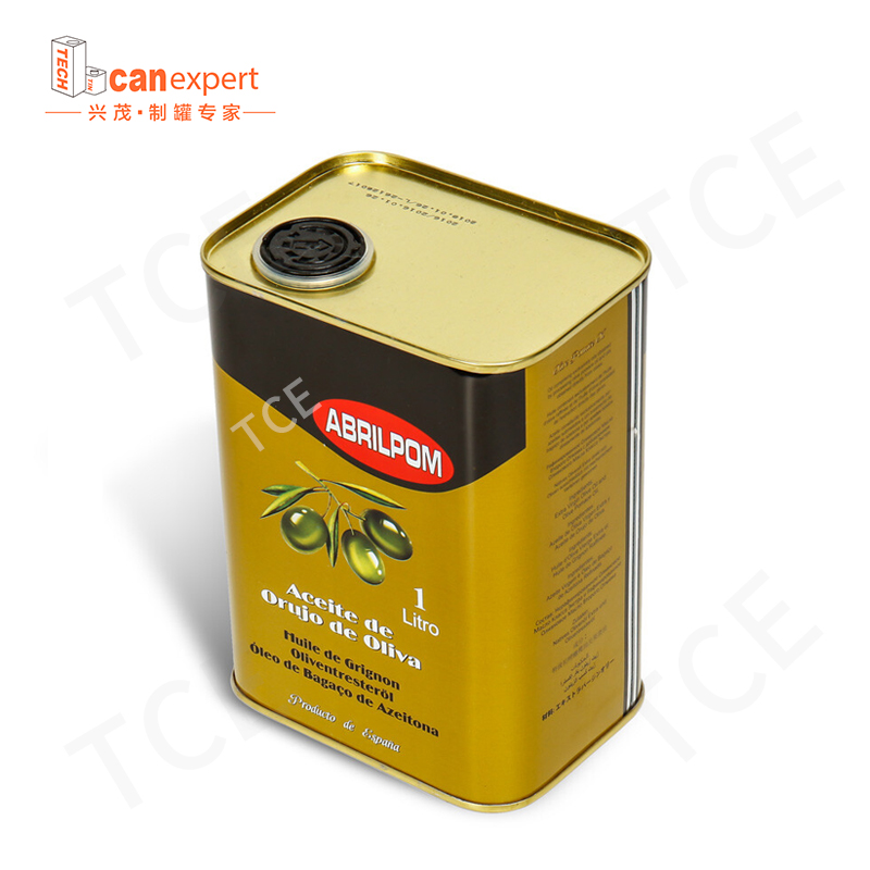 2L3L4L5L Food Grad Dreptuncular Extra Virgin Olive Oil Tin Canitre dreptunghiul de gătit ulei de gătit cositor