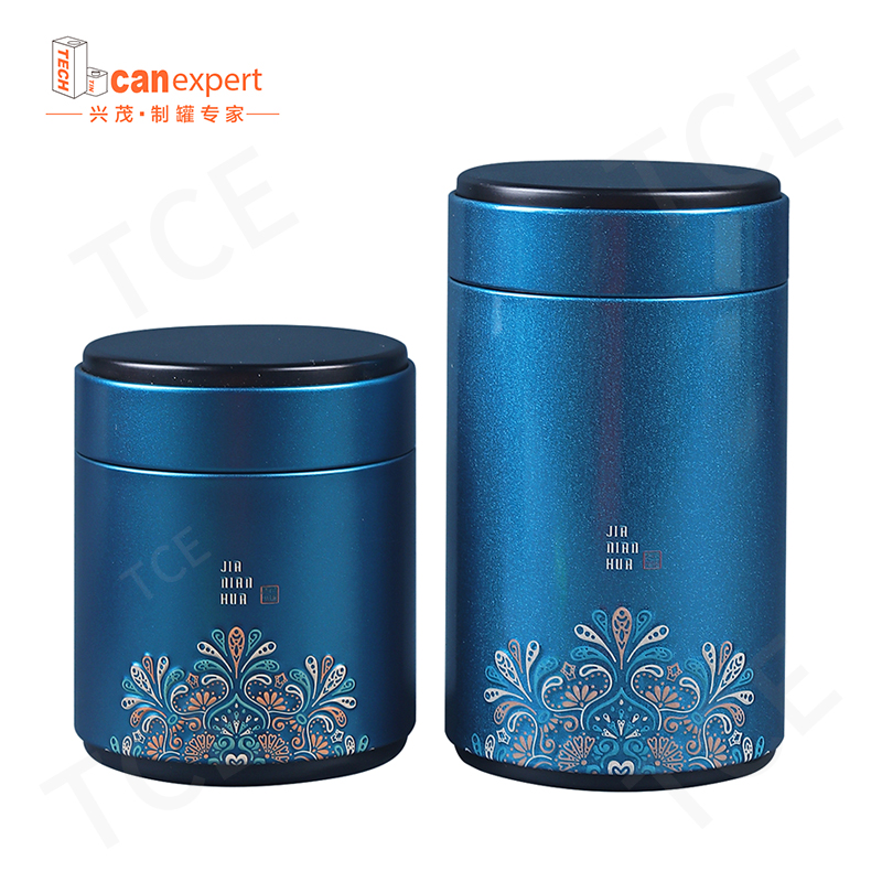 Fabrică personalizată dreptunghiular rotund cu cutie metalică ambalaj de ceai de lux Can Can Plato Canister Recipient de depozitare