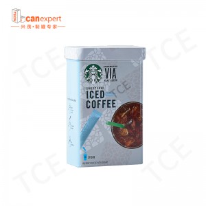 ETC-Custom Tin Can Producători cu ridicata cu ridicata Dreptunghiulară Square Can Ambalaje metalice Ceai și cafea cutia de cafea