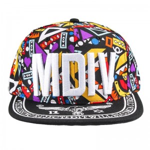 Pălărie de copil-copil structurată de înaltă calitate pălărie de înaltă calitate structurată 3D Flat-brim hip hop hat logo personalizat snapback hats hats capac