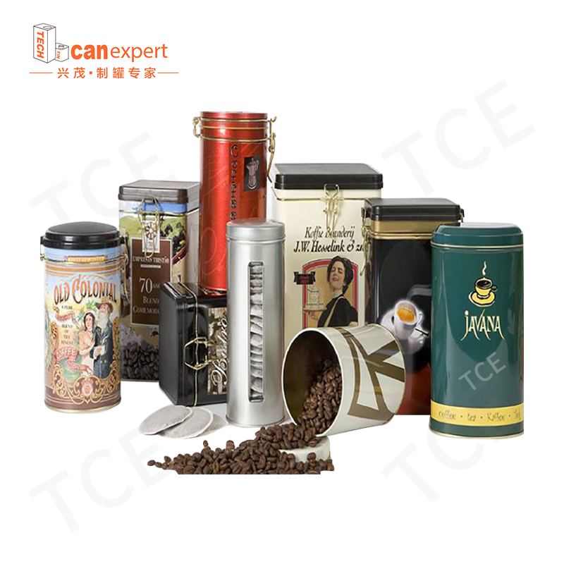 Cantaje personalizate producători cu ridicata dreptunghi pătrat cu coadă rotundă de staniu metalpackaging ceai cutia de probă din staniu cutia de tablă personalizată