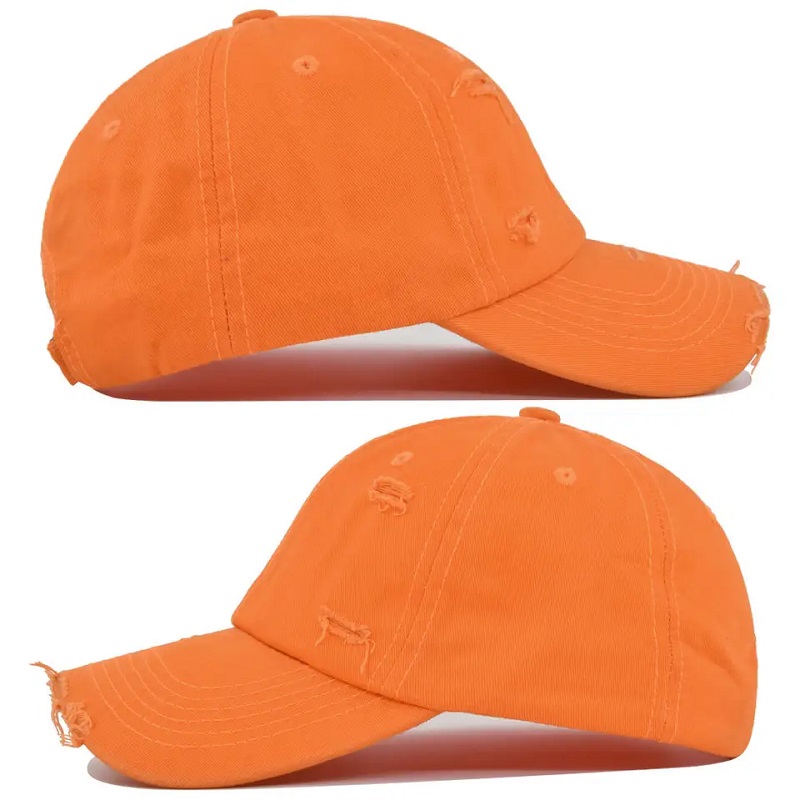 Angrosist logo personalizat Blank Plain Cheap Cheap Tată rupt uzatnestructurat în dificultate, pălării de baseball spălate