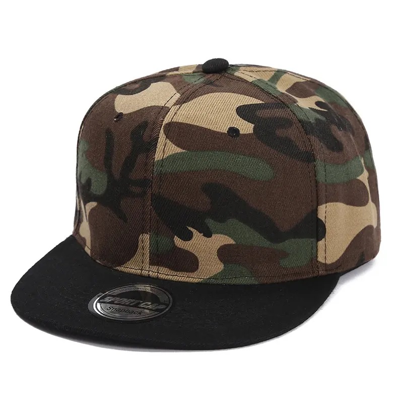 Logo personalizat Color Solid Hat Camo Light Plate Flat de -a lungul capacului de baseball bărbați și femei de vară hip hop skateboard capace snapback