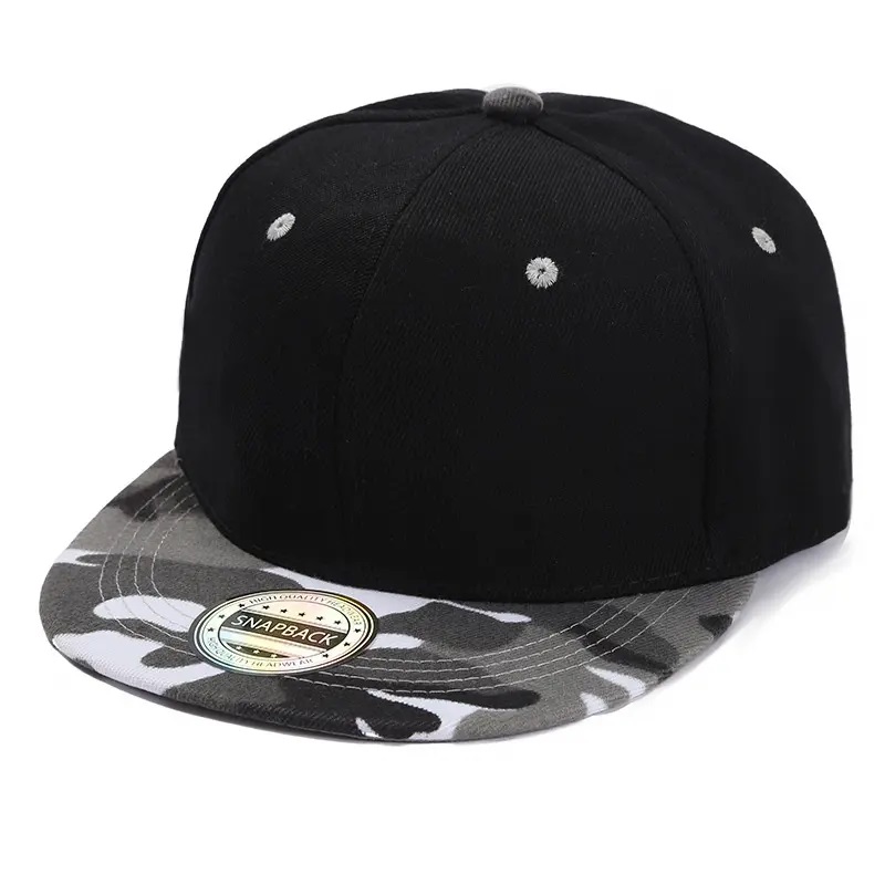 Logo personalizat Color Solid Hat Camo Light Plate Flat de -a lungul capacului de baseball bărbați și femei de vară hip hop skateboard capace snapback