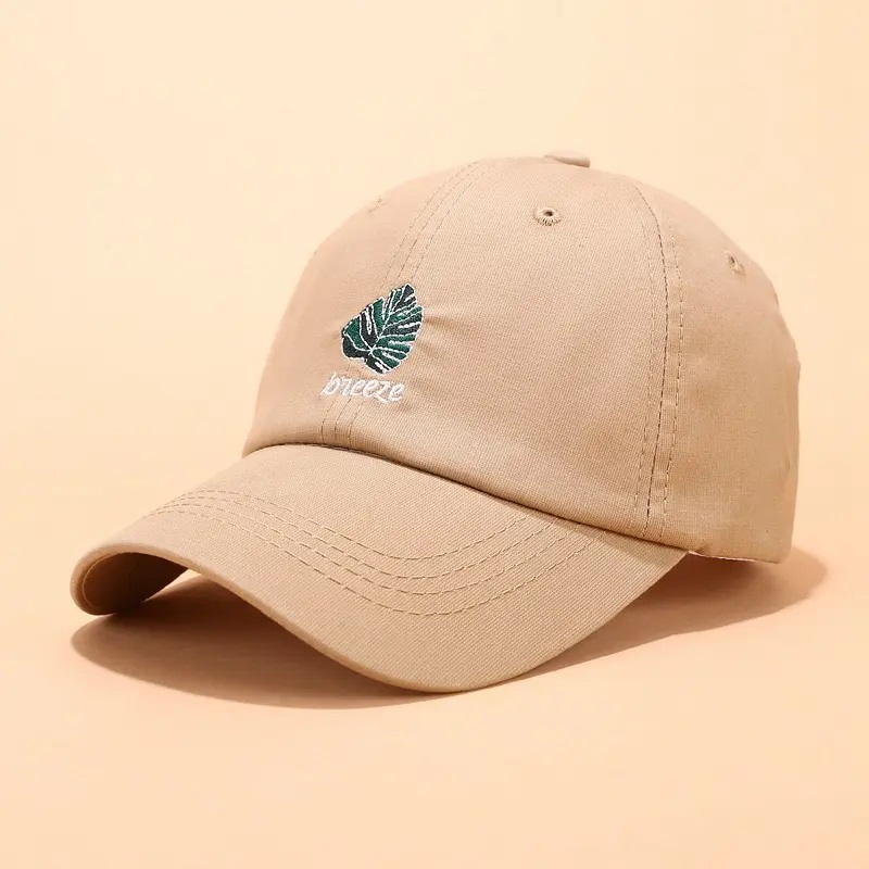 100% bumbac personalizat 6 panou pălărie de tată, logo brodatnestructurat tata pălărie