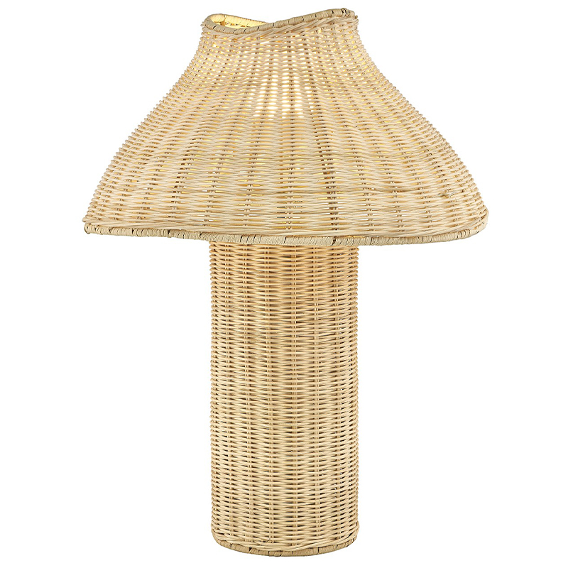 Lampa de masă Rattan Hotel Treehouse cu corpnatural de rattan la hotel oaspete