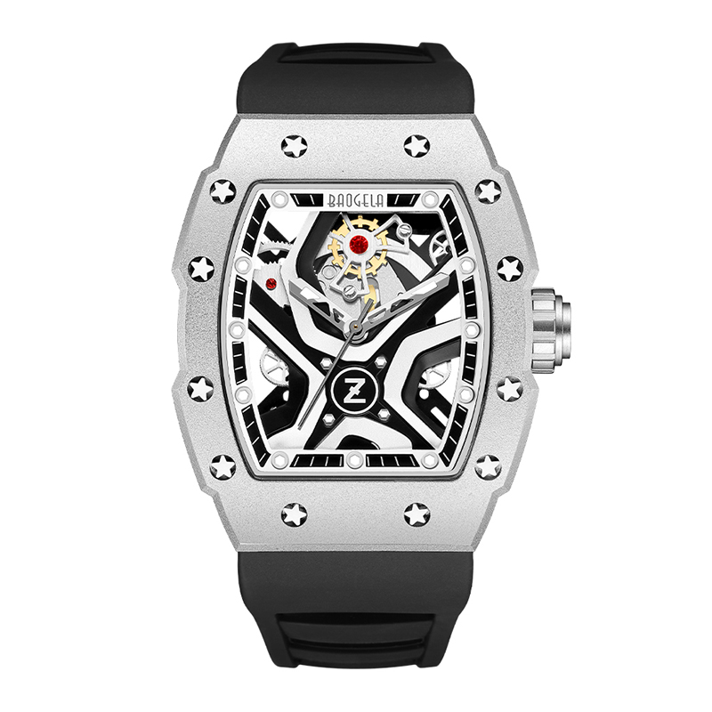 Ceasuri de marcă Baogela Top pentru bărbați Fashion Sport impermeabil Mecanic Watch Watch 50Bar Casual Casual Casual Japonia Reloj Hombre 4143