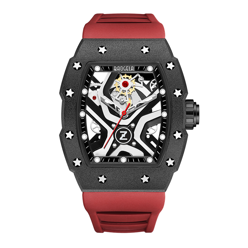 Ceasuri de marcă Baogela Top pentru bărbați Fashion Sport impermeabil Mecanic Watch Watch 50Bar Casual Casual Casual Japonia Reloj Hombre 4143
