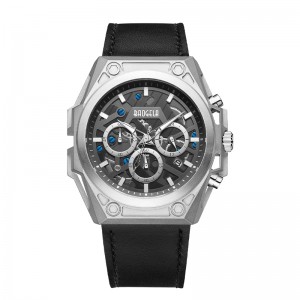 Ceasuri de lux din oțel inoxidabil Baogela Bărbați de lux Brand Sport Sport din piele curea de mână Cronograf Itepfroof Quartz Watch 22605