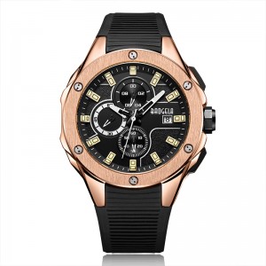 BAOGELA BRAND LUCTĂ MEN SILICONE SPORTS SPORTS SPORTS Fashion Army Watch Man Chronograph Quartz Wristwatch Wristwatch Regio Masculino Rose 22608