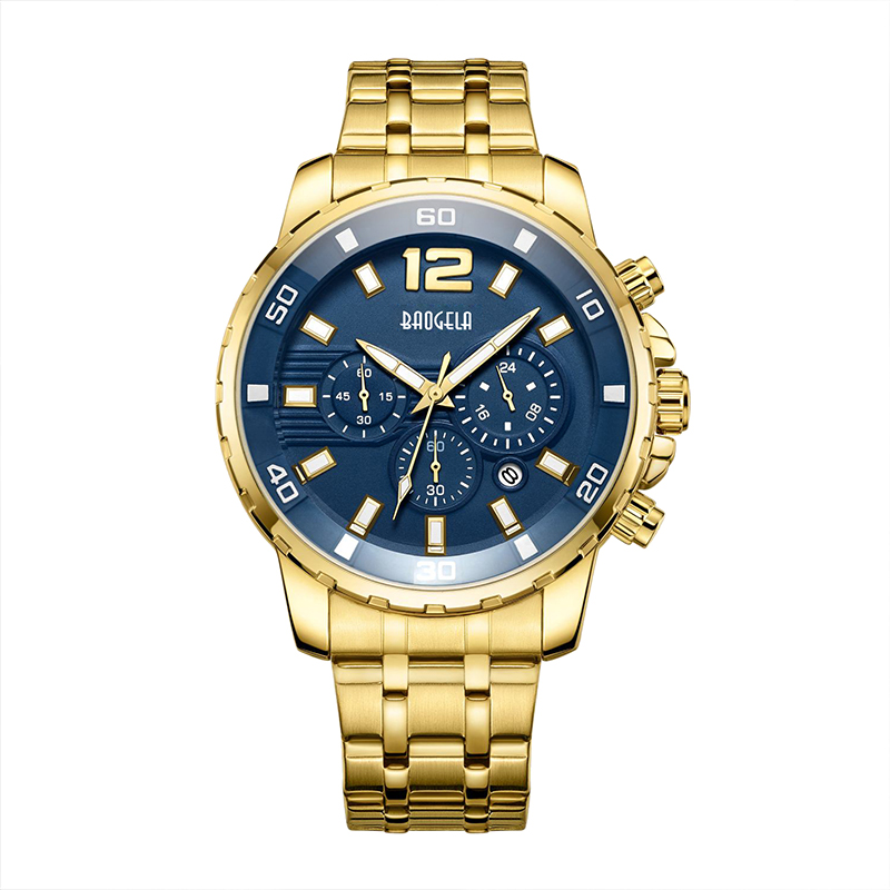 Baogela Quartz Men Gold Watch Top Brand Luxury Army Armată Militară Ceasuri ceasuri Men Regio Masculino Business Wristwatch 22700