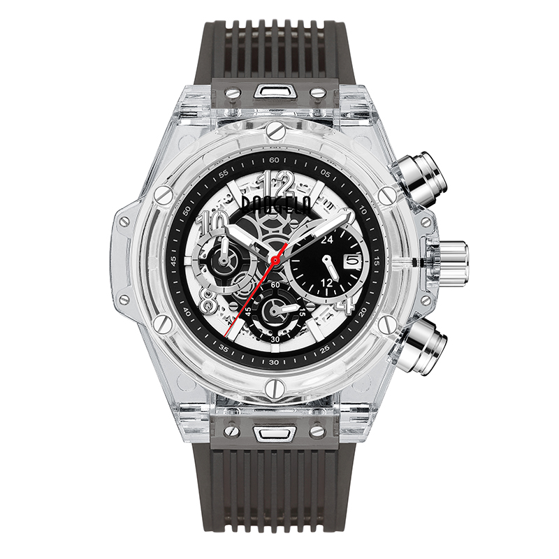 Brand BAOGELA Full Transparent Watch Luxury Mens Watch Sports Fashion Militar reroj bărbați creativi Femei Cronograf cu Quartz Watch 20013