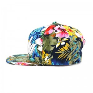 Pălărie de snapback floral de sublimare personalizată de înaltă calitate pentru bărbați pentru femei
