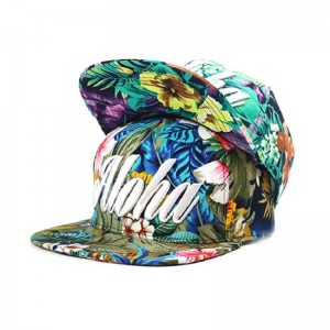 Pălărie de snapback floral de sublimare personalizată de înaltă calitate pentru bărbați pentru femei
