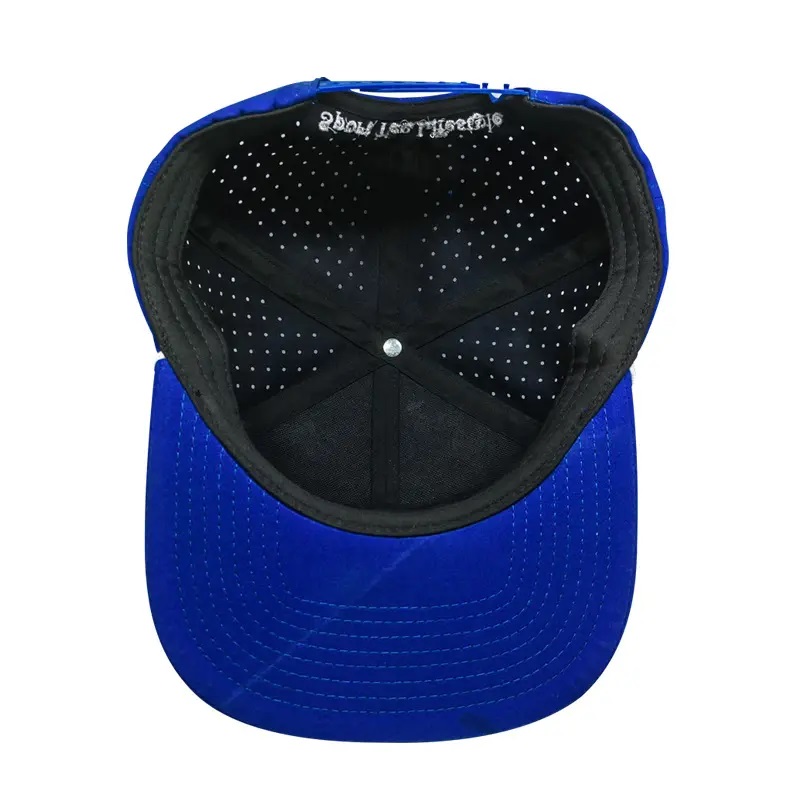 Pălărie perforată de 7 panou personalizată, pentru bărbați 3D cu logo -ul de broderie cu funie pentru bărbați