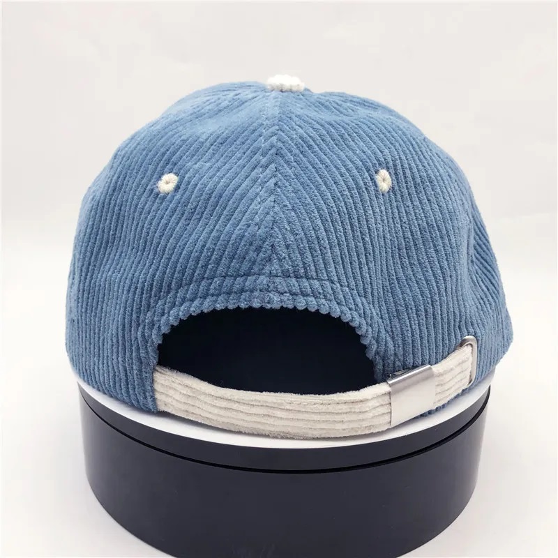 Corduroy 6 panou logo personalizat pentru adulținestructurați pălării corduroy tata