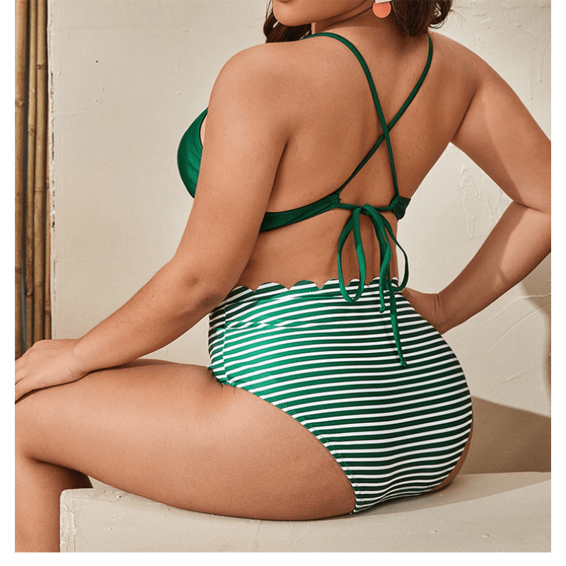 Bikini Sexy Print Flounce două bucăți de baie