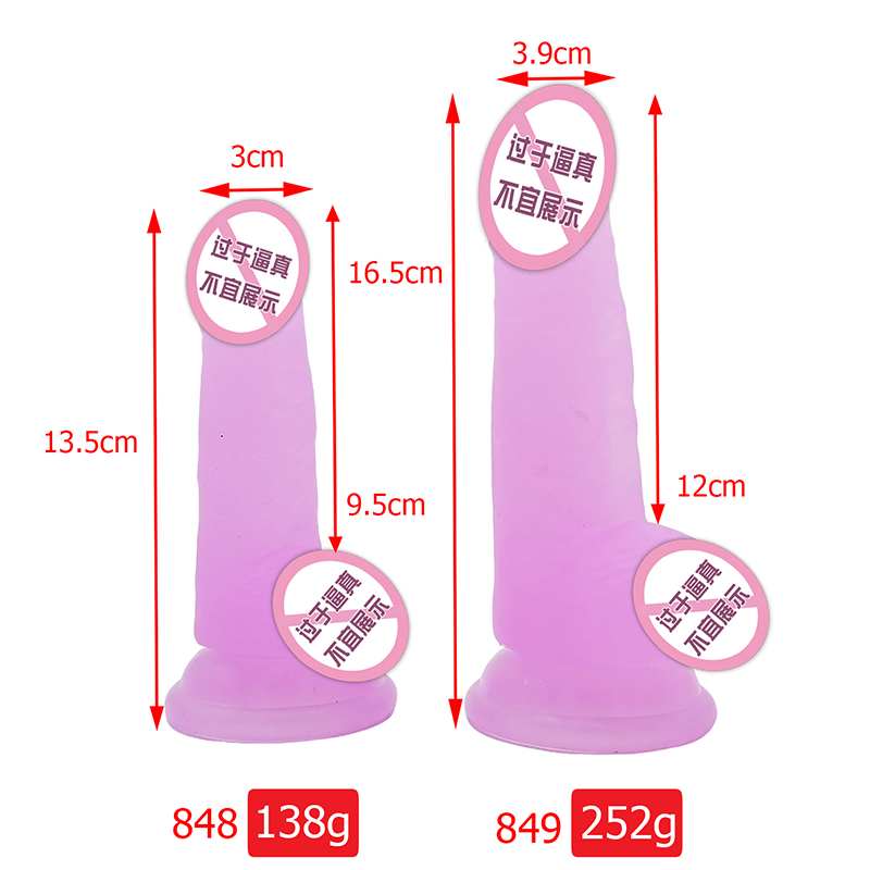 848/849 cu ridicata simularea populară cocoș penis didol sex sex toy fraier femei uriașe realiste dildone de cristal pentru femei bărbați