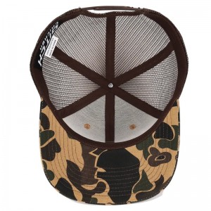 Custom Duck Brown Camo Snapback Mesh Patch Logo 6 Panou Richardson 112 Trucker Cap Bat