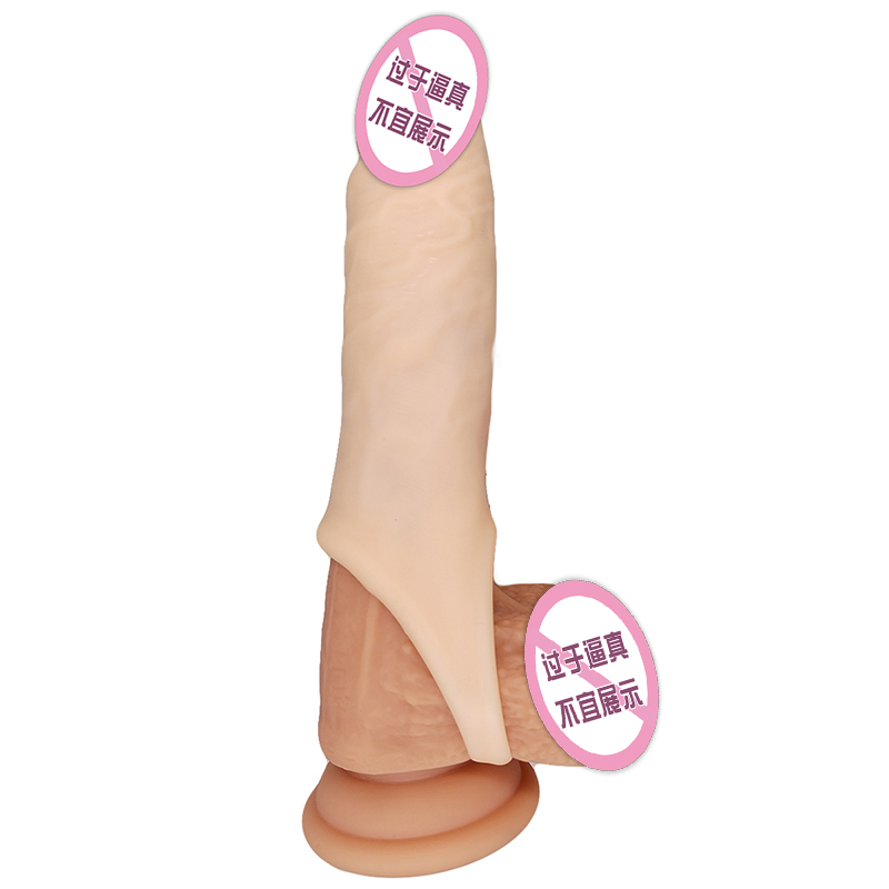 843 Realist Penis Mânecă Penis Cover prezervative extender pentru bărbați reutilizabil Silicon Silicon Dildo Penis Extender pentru bărbați