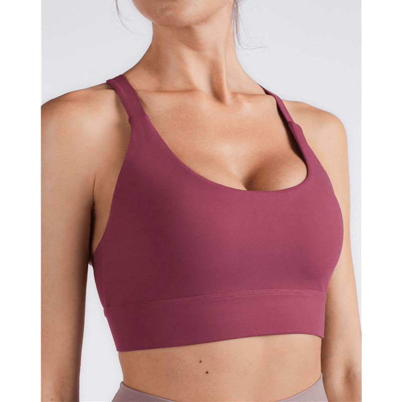 Cross Buckle Hollow Out sutien sport