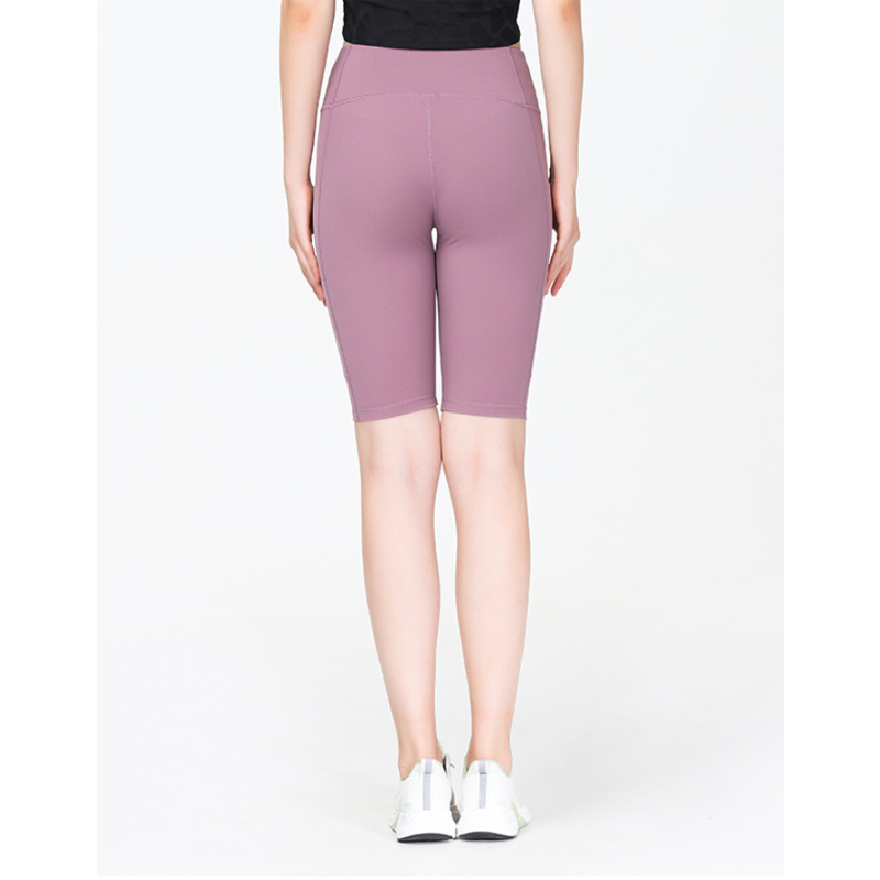 Buzunar plus dimensiuni pantaloni scurți de yoga cu dimensiuni