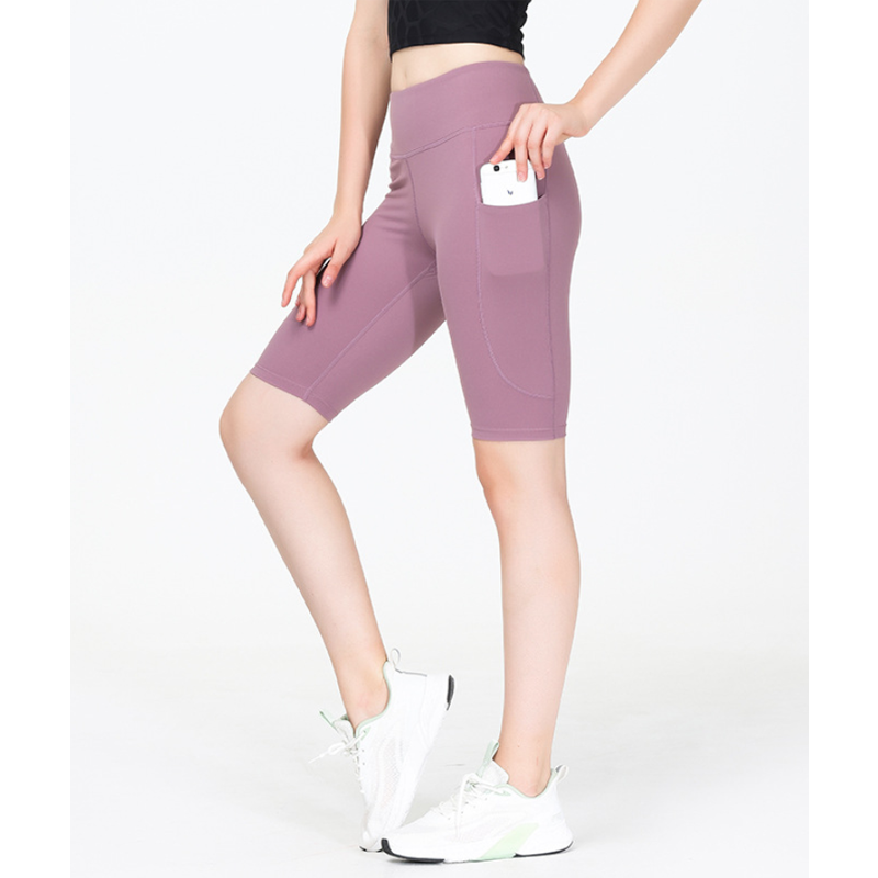 Buzunar plus dimensiuni pantaloni scurți de yoga cu dimensiuni