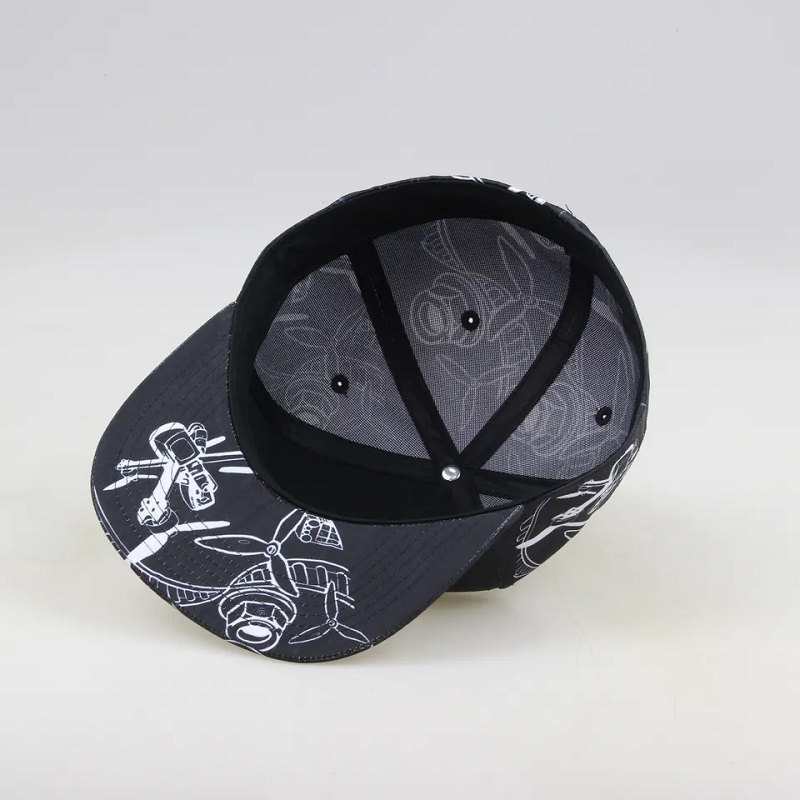 Conduceți cu ridicata moda flat -brim sublimation sublimation imprimat 5 panouri și pălării personalizate
