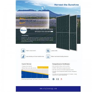 Eficiență ridicată 550 -605 W Fotovoltaic Solar Module Panel System Vânzare online