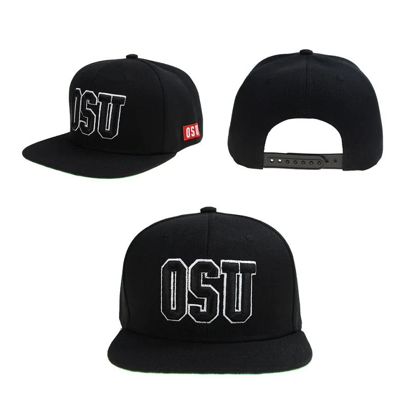 Hip hop hop de înaltă calitate plină coroanănecompletată pentru bărbați snapback și pălărie personalizată 3D broderie