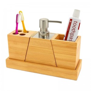 Accesoriu pentru baie din bambus