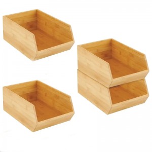 Cutie de depozitare a bambusului stivuită