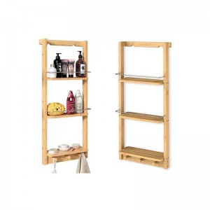 Proiectare personalizată raft de depozitare pentru baie din bambus