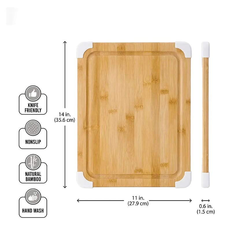 Tablou de tăiere antiskid multifuncțional din bambus