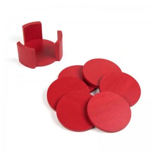 Cupa colorată de bambus modern căldură tigaie bere bere bambus bea coaster set rotund