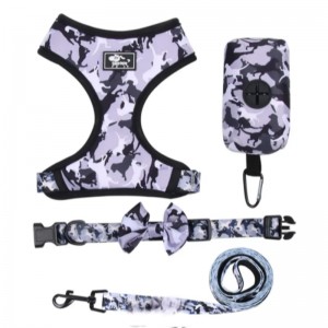 Puppy de lux personalizat lesă cu guler reglabil pentru animale de companie, bandana, reversibil și respirabil seturi de harnașe de câini dinneopren