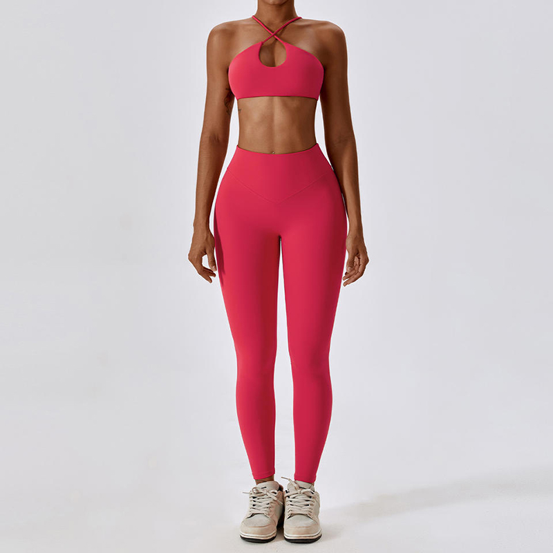 SC1061 Sport Sport și jambiere Set de yoga Conjunto Yoga Costum pentru femei pentru femei în aer liber, uzură de fitness