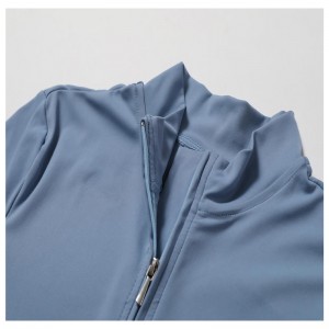 SC1072 Eșantion gratuit cu mânecă lungă Zip Top One Piece Gym Wear Active Talpsuit Yoga Antrenament Romper