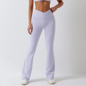 SC101011 Stretch cu patru sensuri 78% Nylon și 22% Spandex Scrunch Butt Flare Leggings Yoga Pantaloni pentru femei